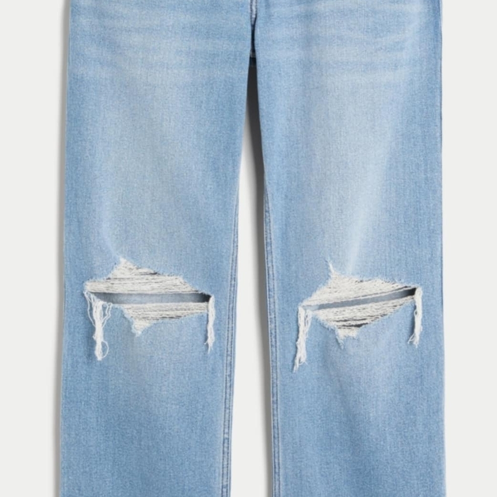 Hollister Light Blue Distressed Women Jeans - Picture 3 of 4